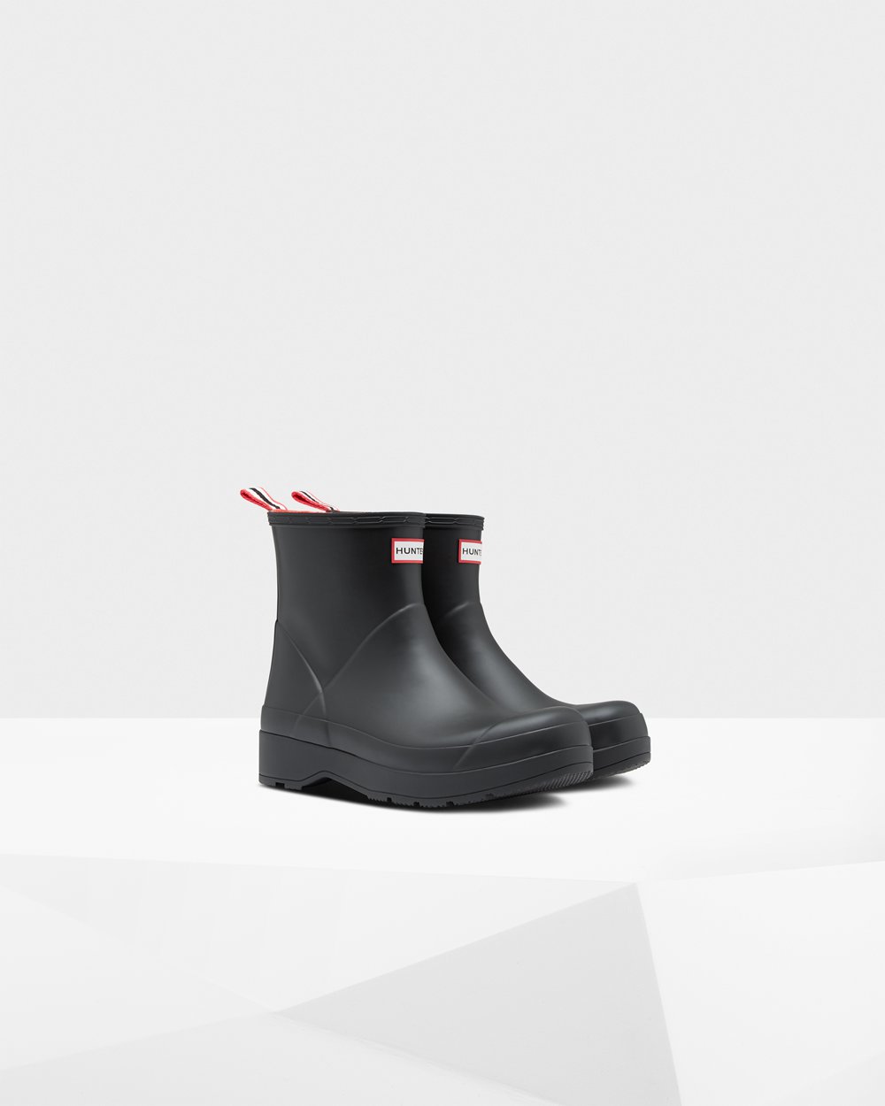 Mens Play Boots - Hunter Original Insulated Short Rain (59KRBWIDM) - Black